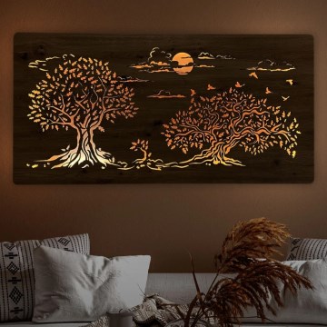 Li-Go 5307/DUB2 - LED décoration murale à intensité réglable LED/24W/230V 120x60 cm chêne/Trois chênes