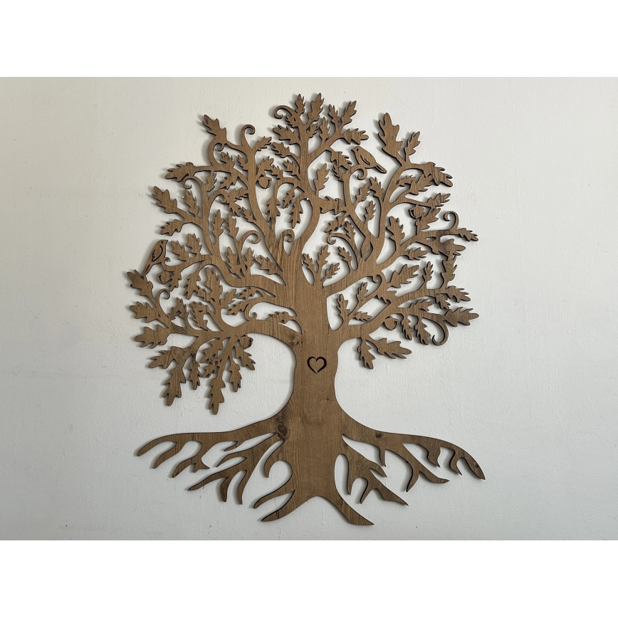 Li-Go 5729/DUB2 - Décoration murale LED avec détecteur de mouvement, LED 10 W / 5 V, 90 x 110 cm, chêne