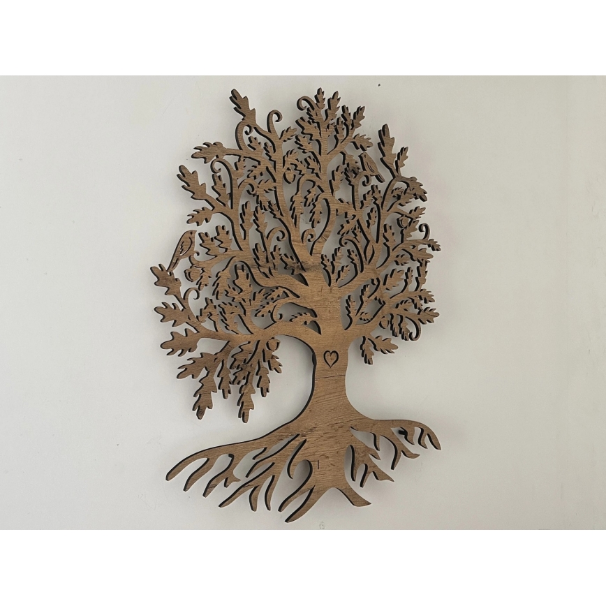 Li-Go 5729/DUB2 - Décoration murale LED avec détecteur de mouvement, LED 10 W / 5 V, 90 x 110 cm, chêne