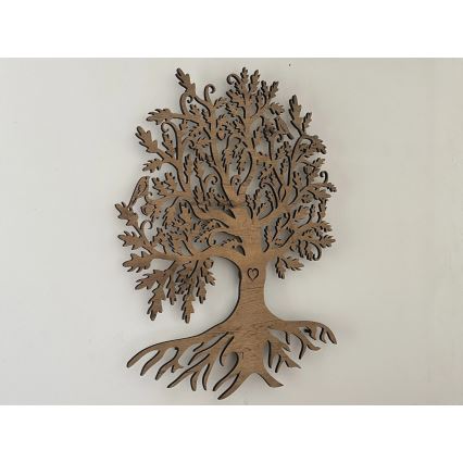 Li-Go 5732/DUB/S2 - LED Décoration murale à intensité variable LED/10W/5V 20000 mAh 68x80 cm chêne