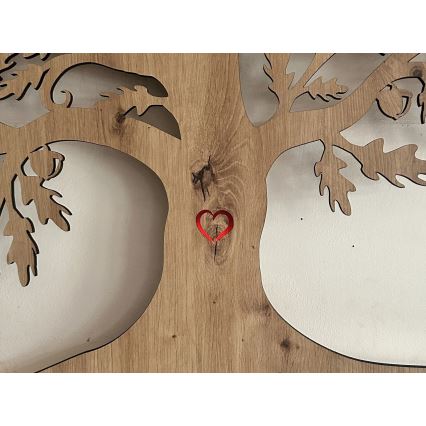 Li-Go 5732/DUB/S2 - Dimbare LED-wanddecoratie LED/10W/5V 20000 mAh 68x80 cm eiken