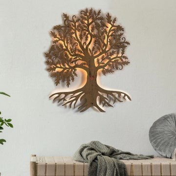 Li-Go 5739/DUB2 - Décoration murale LED à intensité variable LED/10W/230V 68x80 cm chêne