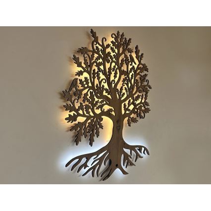 Li-Go 5739/DUB2 - LED-dimbare wanddecoratie LED/10W/230V 68x80 cm eiken