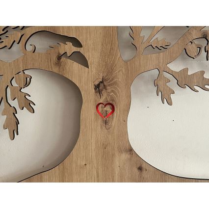 Li-Go 5739/DUB2 - LED-dimbare wanddecoratie LED/10W/230V 68x80 cm eiken