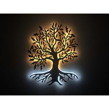 Li-Go 5742/DUB2 - Décoration murale LED à intensité variable, 10 W, 230 V, 90 x 110 cm, chêne