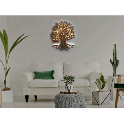 Li-Go 5747/DUB2 - Décoration murale LED à intensité variable LED/10W/230V 45x55 cm chêne