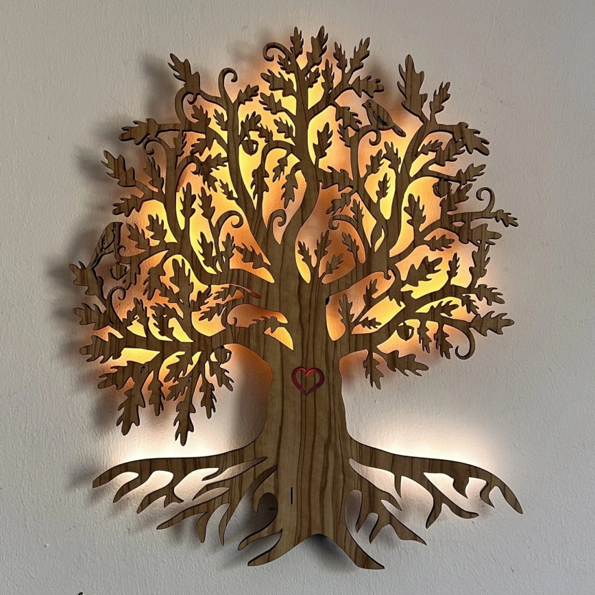 Li-Go 5747/DUB2 - Décoration murale LED à intensité variable LED/10W/230V 45x55 cm chêne