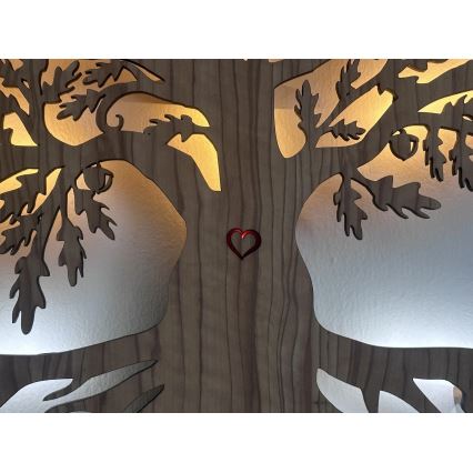 Li-Go 5747/DUB2 - Dimbare LED-wanddecoratie LED/10W/230V 45x55 cm eik