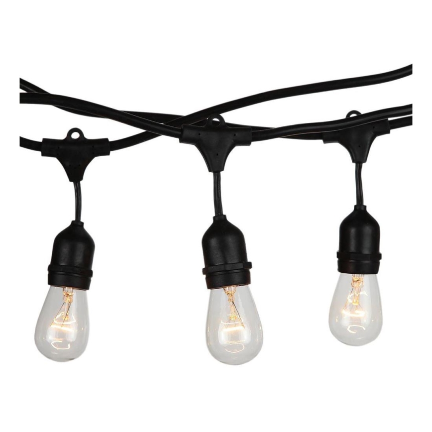 Lichtketting voor buiten STRING 15m 15xE27/25W/230V IP54