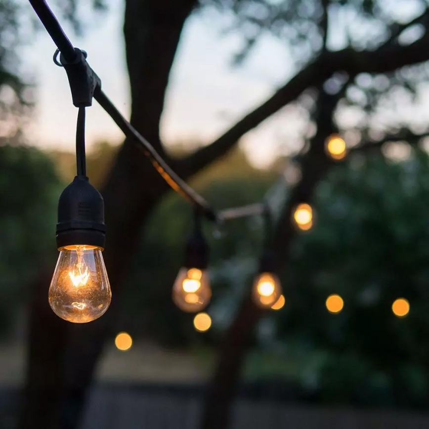 Lichtketting voor buiten STRING 15m 15xE27/25W/230V IP54