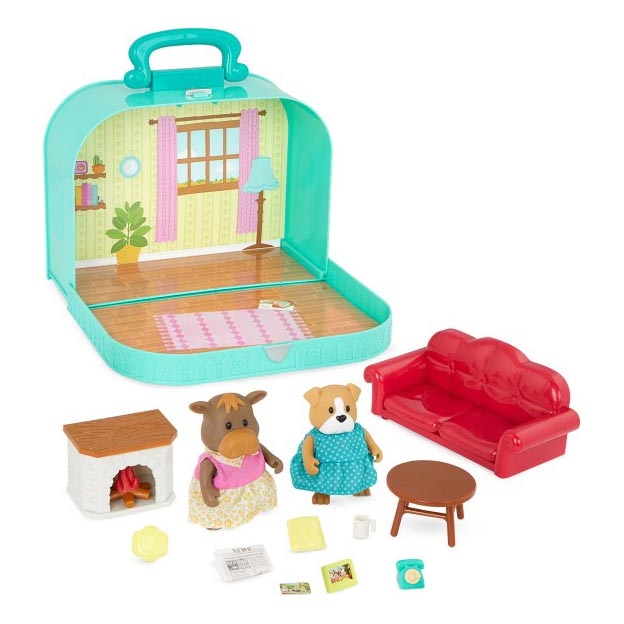 Li'l Woodzeez - set in een kist woonkamer