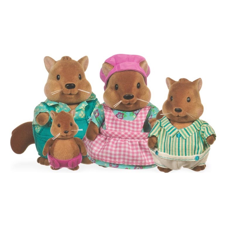Li'l Woodzeez - Set met figuren BUSTLEBERRY eekhoorn familie