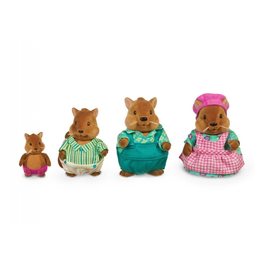 Li'l Woodzeez - Set met figuren BUSTLEBERRY eekhoorn familie