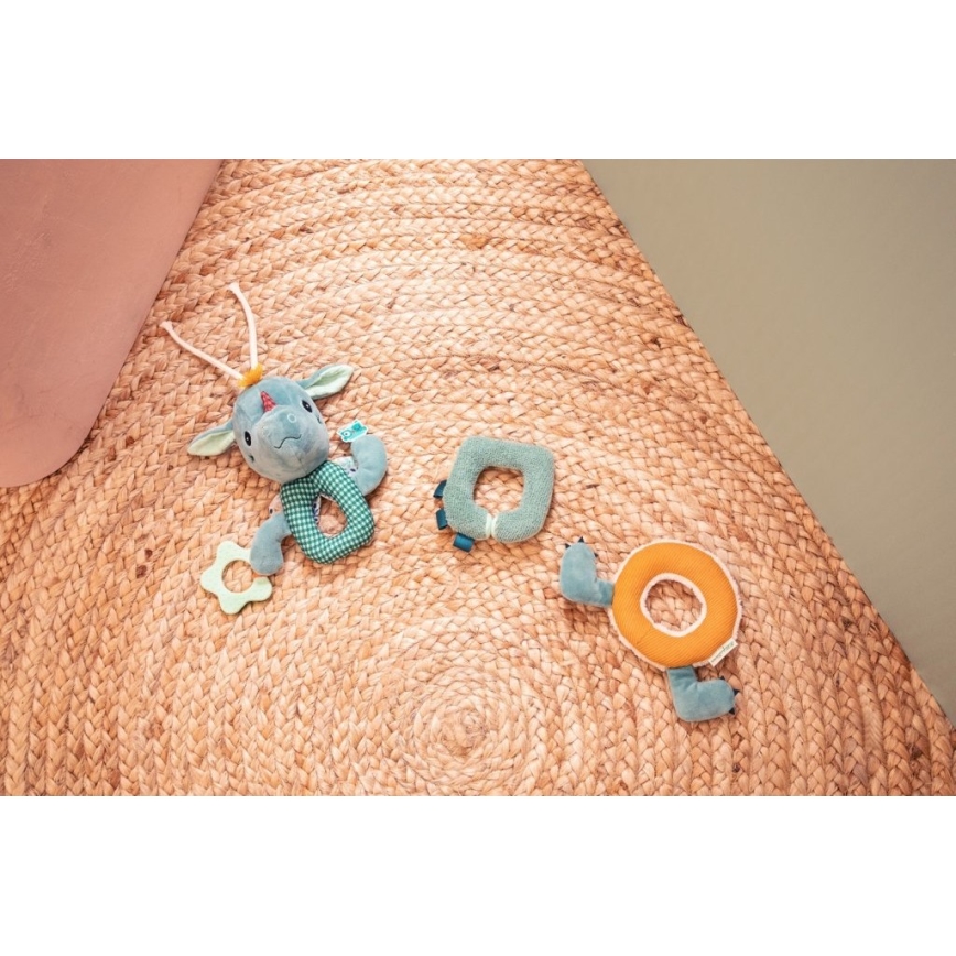 Lilliputiens - Pluche ketting met een bijtring draak Joe