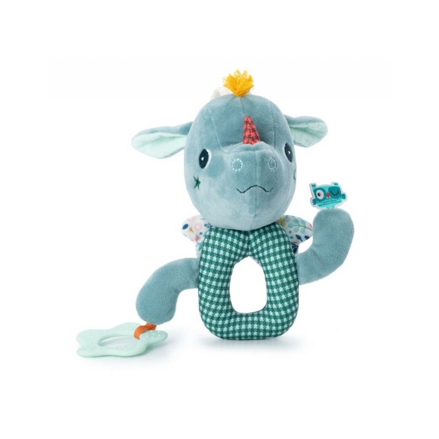 Lilliputiens - Pluche ketting met een bijtring draak Joe