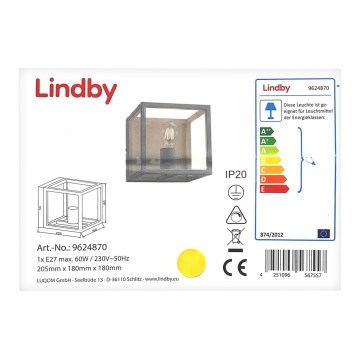 Lindby - Applique murale MERON 1xE27/60W/230V