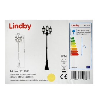 Lindby - Buitenlamp 3xE27/100W/230V IP44