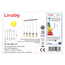 Lindby - Dimbare LED hanglamp aan een koord BADO 5xLED/5W/230V