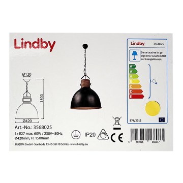 Lindby - Hanglamp aan een ketting ARINA 1xE27/60W/230V