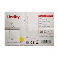 Lindby - Lampadaire JOST 1xE27/10W/230V + 1xE14/5W