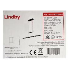 Lindby - LED dimbare kroonluchter NAIARA 7xLED/4W/230V