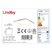 Lindby - LED Plafondlamp LIVEL LED/36W/230V