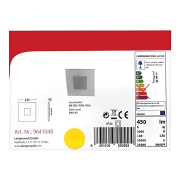 Lindby - LED Plafondlamp TARJA LED/6W/230V IP44