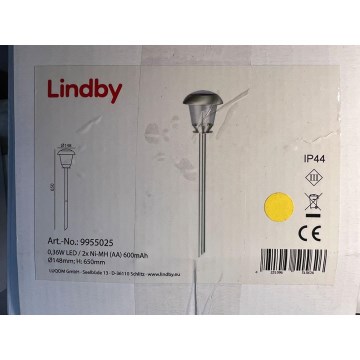 Lindby - LED Solar lamp met sensor NELA LED/0,36W/2,4V 600 mAh IP44