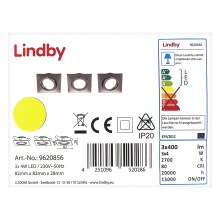 Lindby - LOT 3x Spot encastrable LED ANDREJ LED/4W/230V