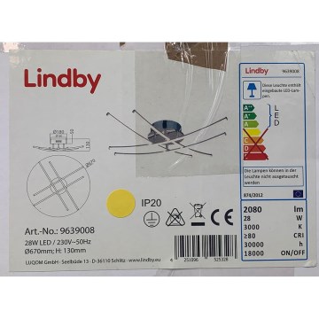 Lindby - Plafonnier YAEL 4xLED/7W/230V