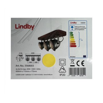 Lindby - Spot SHILA 3xGU10/25W/230V