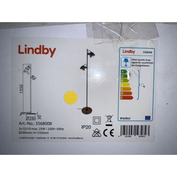 Lindby - Staande Lamp SHILA 2xGU10/25W/230V