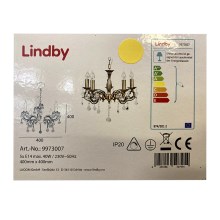 Lindby - Suspension chaîne KORA 5xE14/40W/230V