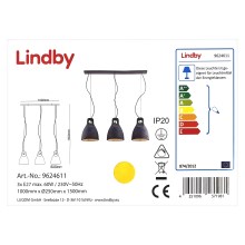Lindby - Suspension filaire IBU 3xE27/60W/230V