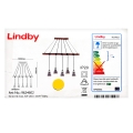 Lindby - Suspension filaire LED MITIS 5xGU10/5W/230V pin/béton