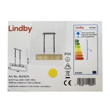 Lindby - Suspension filaire MARIAT 4xE27/60W/230V