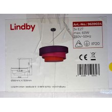 Lindby - Suspension filaire MELIA 3xE27/60W/230V