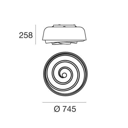 Linea Light 7658 - Plafonnier ROSE 3xE27/46W/230V IP40