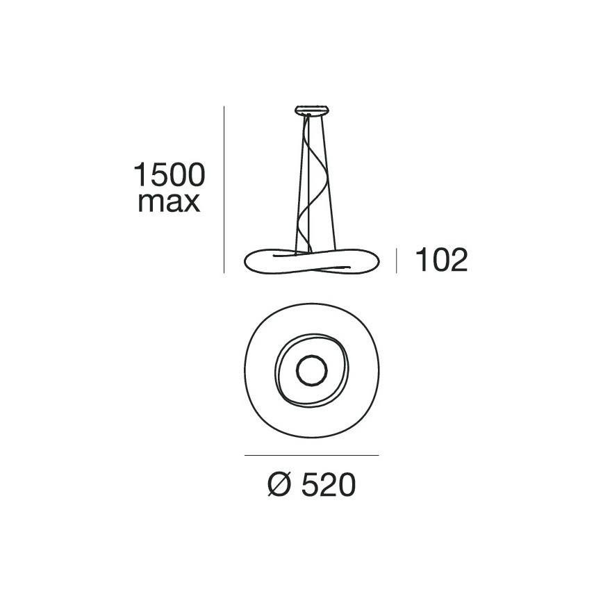 Linea Light 8005 - Dimbare LED hanglamp aan een koord MR. MAGOO LED/23W/230V diameter 52 cm