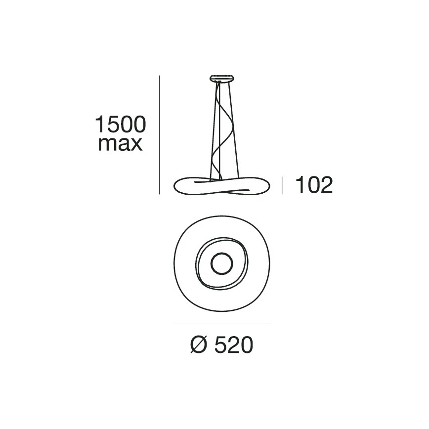 Linea Light 8005 - Dimbare LED hanglamp aan een koord MR. MAGOO LED/23W/230V diameter 52 cm