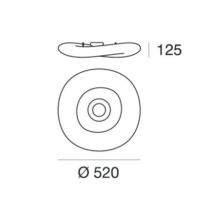 Linea Light 8006 - Dimbare LED Plafondlamp MR. MAGOO LED/23W/230V diameter 52 cm