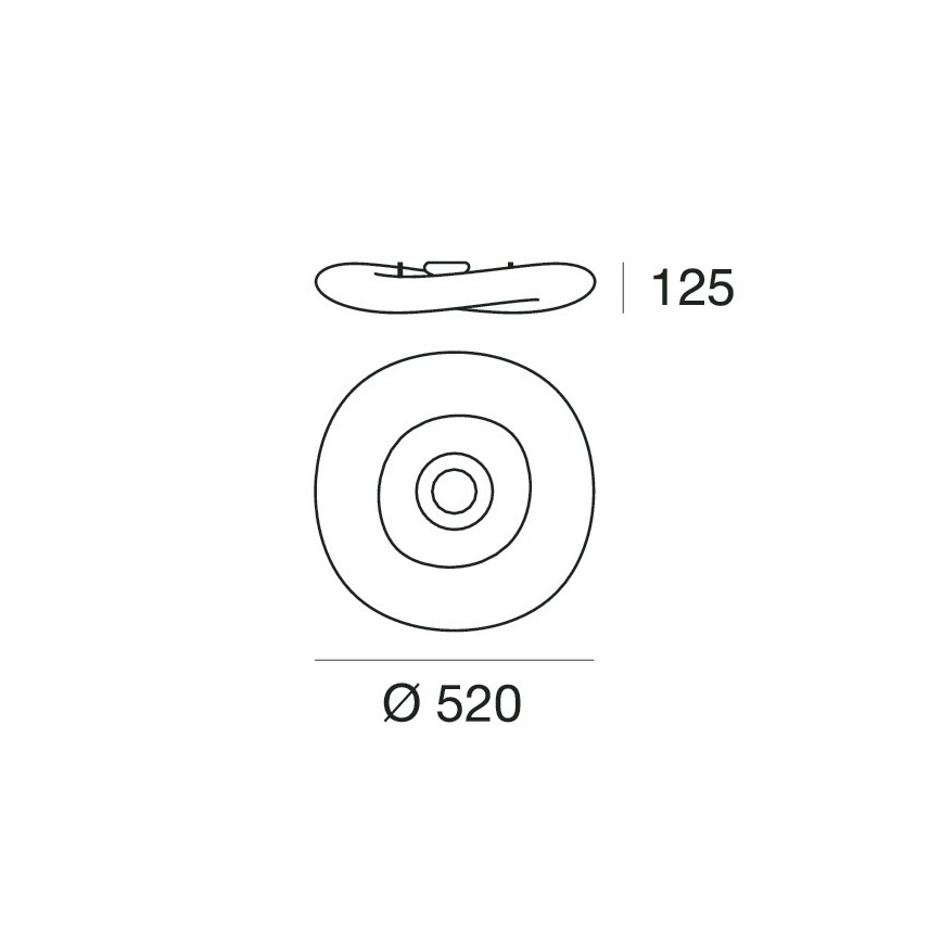 Linea Light 8006 - Dimbare LED Plafondlamp MR. MAGOO LED/23W/230V diameter 52 cm