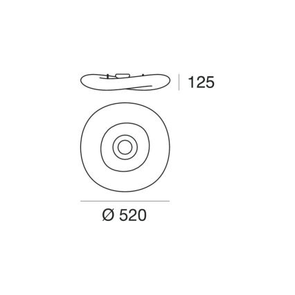 Linea Light 8006 - Dimbare LED Plafondlamp MR. MAGOO LED/23W/230V diameter 52 cm