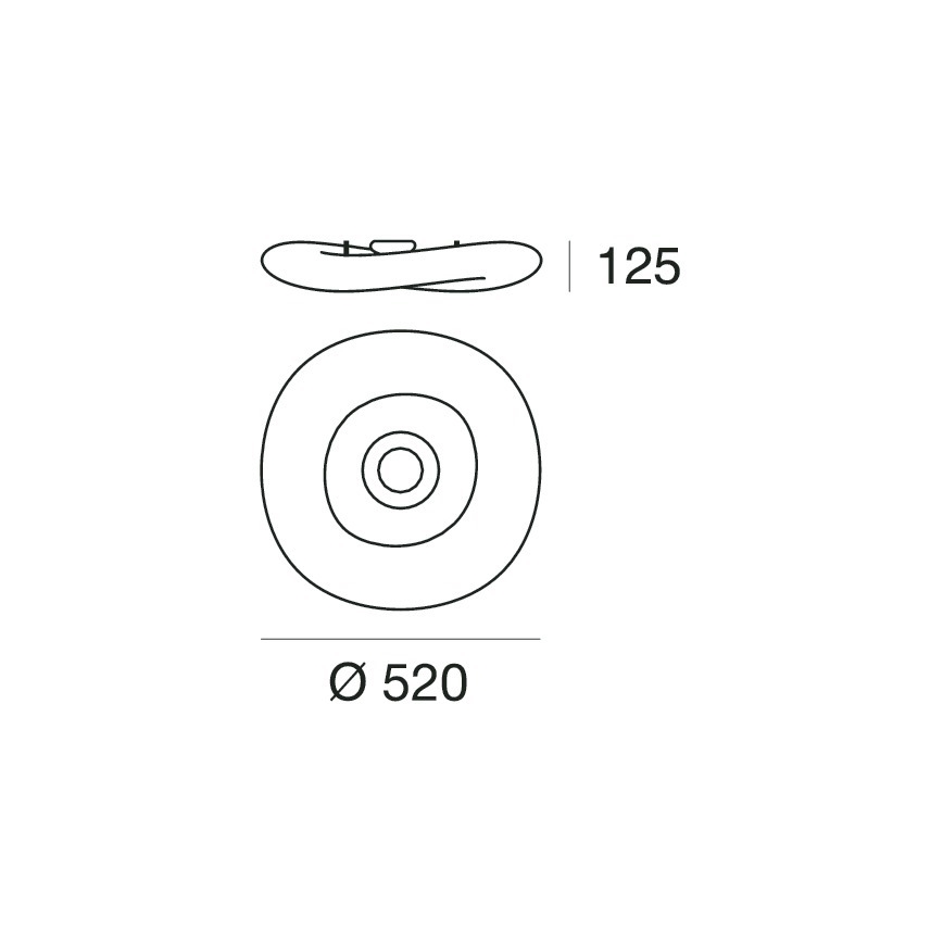 Linea Light 8006 - Dimbare LED Plafondlamp MR. MAGOO LED/23W/230V diameter 52 cm
