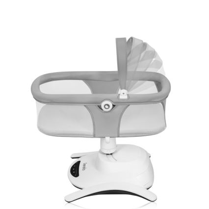 Lionelo - Babyschommel met melodie 2-in-1 BELLA 4xAA Betongrijs + afstandsbediening
