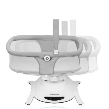 Lionelo - Babyschommel met melodie 2-in-1 BELLA 4xAA Betongrijs + afstandsbediening