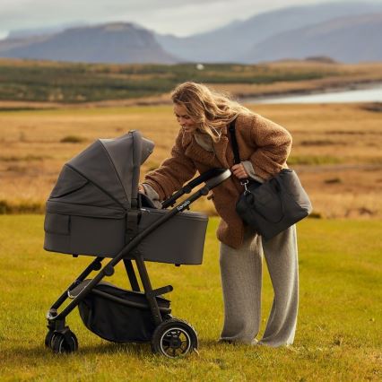 Lionelo - 2-in-1 combi-kinderwagen AMBER PLUS Grijs Grafiet