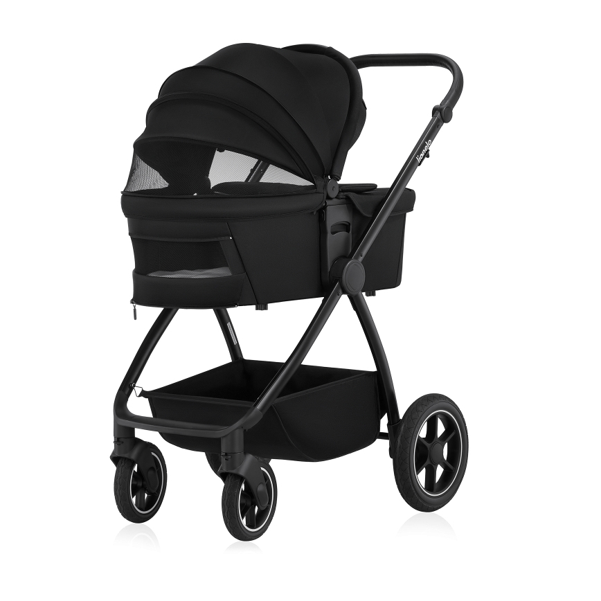 Lionelo - 2-in-1 combinatiekinderwagen MERIL Black Onyx