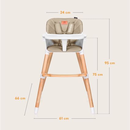 Lionelo - 2-in-1 kinderstoel KOEN Beige Sand