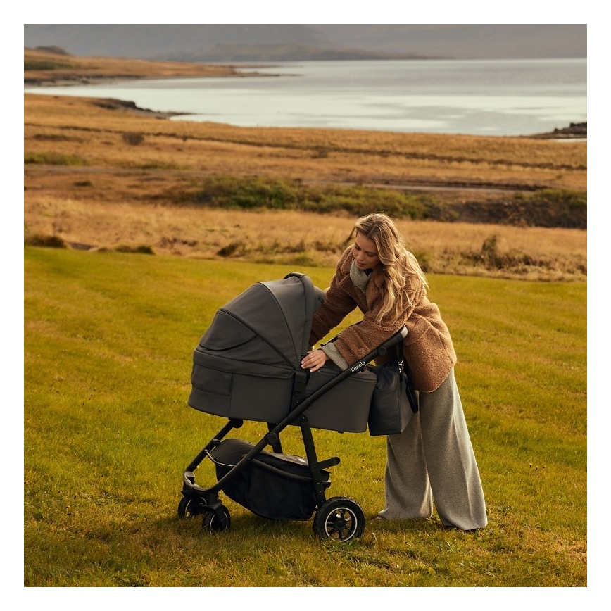 Lionelo - 3-in-1 combi-kinderwagen AMBER PLUS grijs Graphite